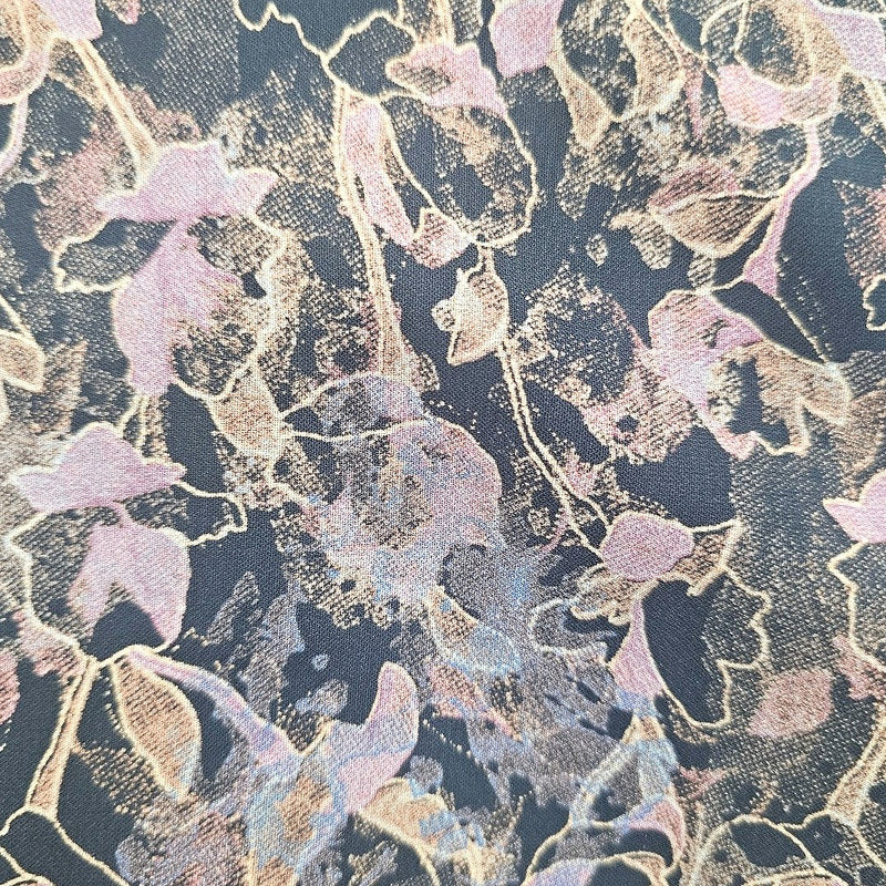 Abstract Crepe Fabric - EA5041 - Flat Fabric
