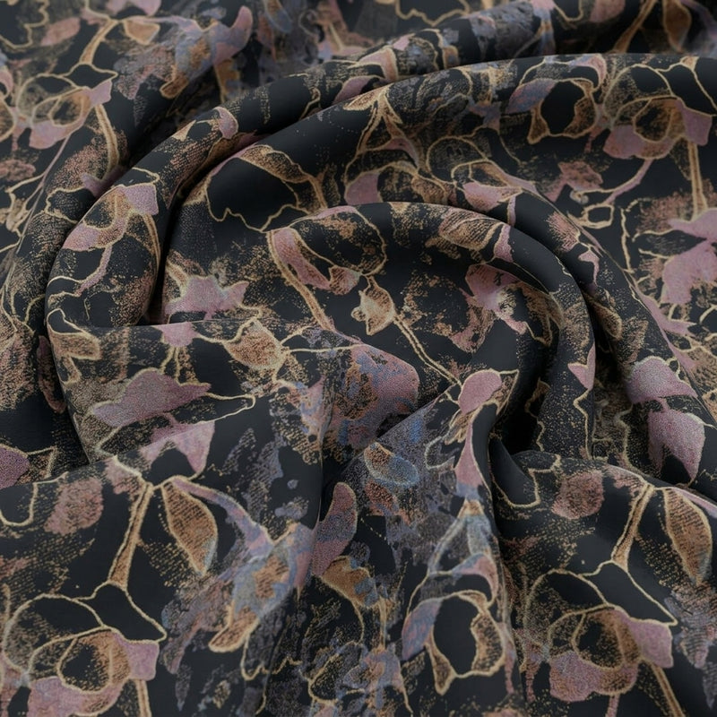 Abstract Crepe Fabric - EA5041 - Swirl