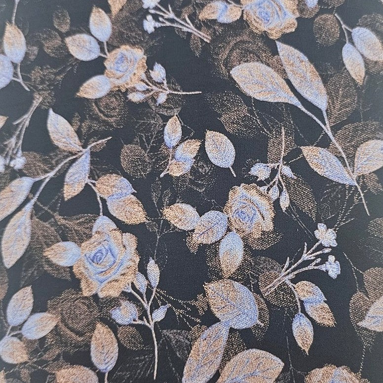 Floral Crepe Fabric - EA5042 - Flat Fabric