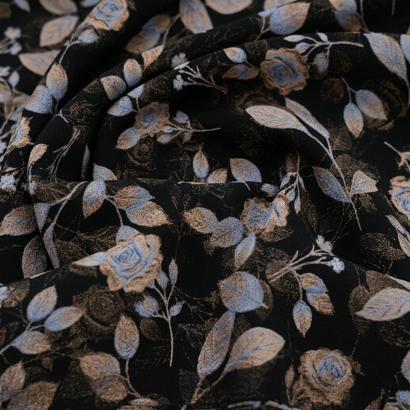 Floral Crepe Fabric - EA5042 - Swirl