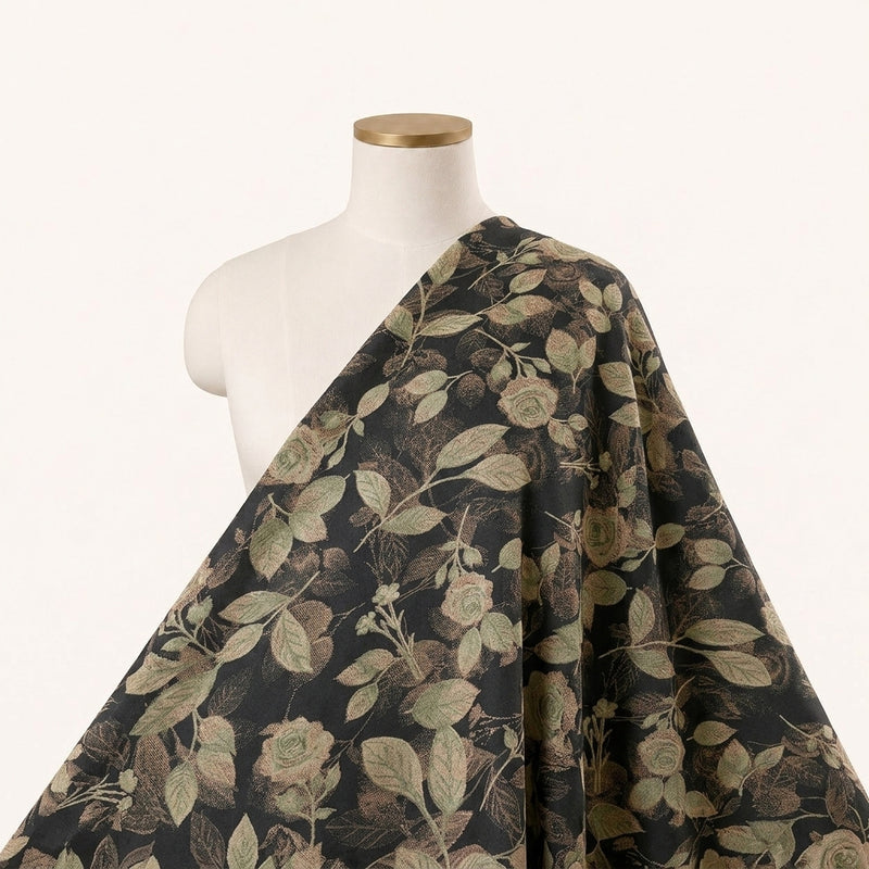 Floral Crepe Fabric - EA5043 - Saree Drape