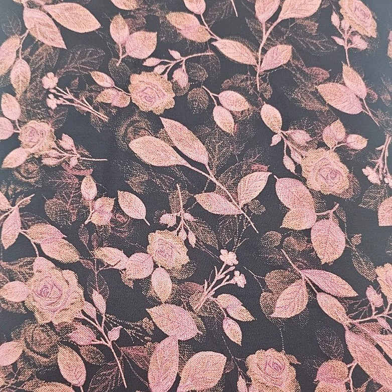 Floral Crepe Fabric - EA5044 - Flat Fabric