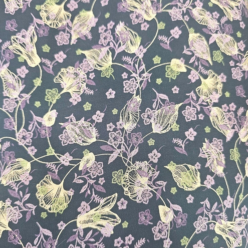 Floral Crepe Fabric - EA5045 - Flat Fabric