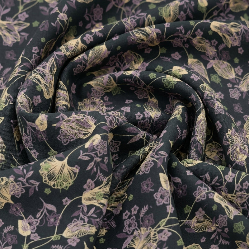 Floral Crepe Fabric - EA5045 - Swirl
