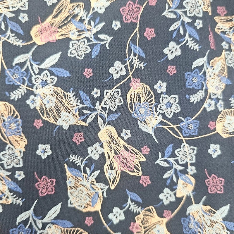 Floral Crepe Fabric - EA5046 - Flat Fabric
