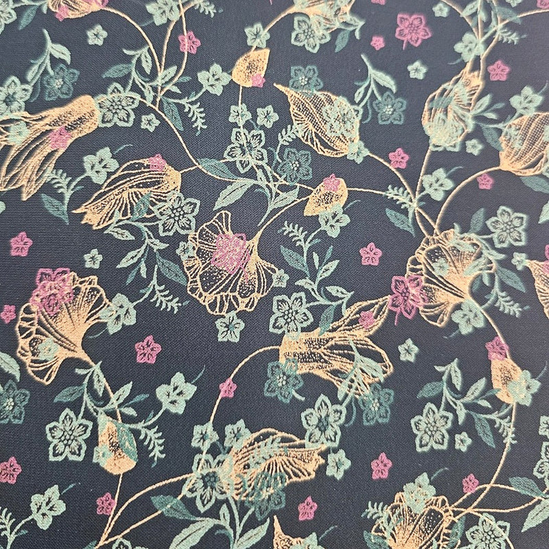 Floral Crepe Fabric - EA5047 - Flat Fabric