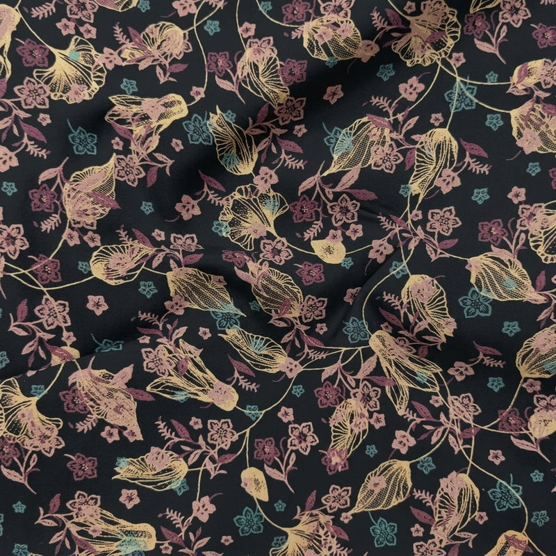 Floral Crepe Fabric - EA5048 - Swirl