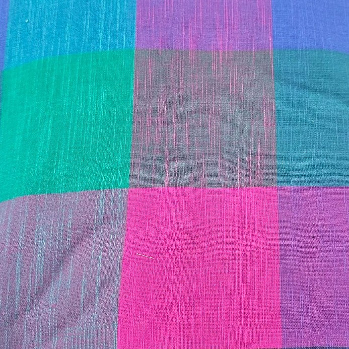 Multicolor Madras Checks Cotton Fabric - EA5052 - EA5052 - Flat fabric