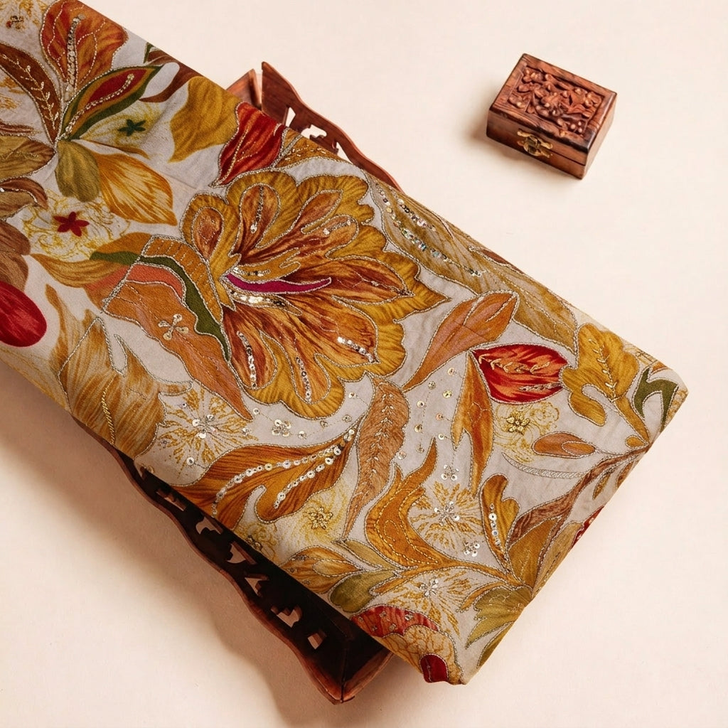 Embroidery Crepe Fabric - EA5060 - tray_3