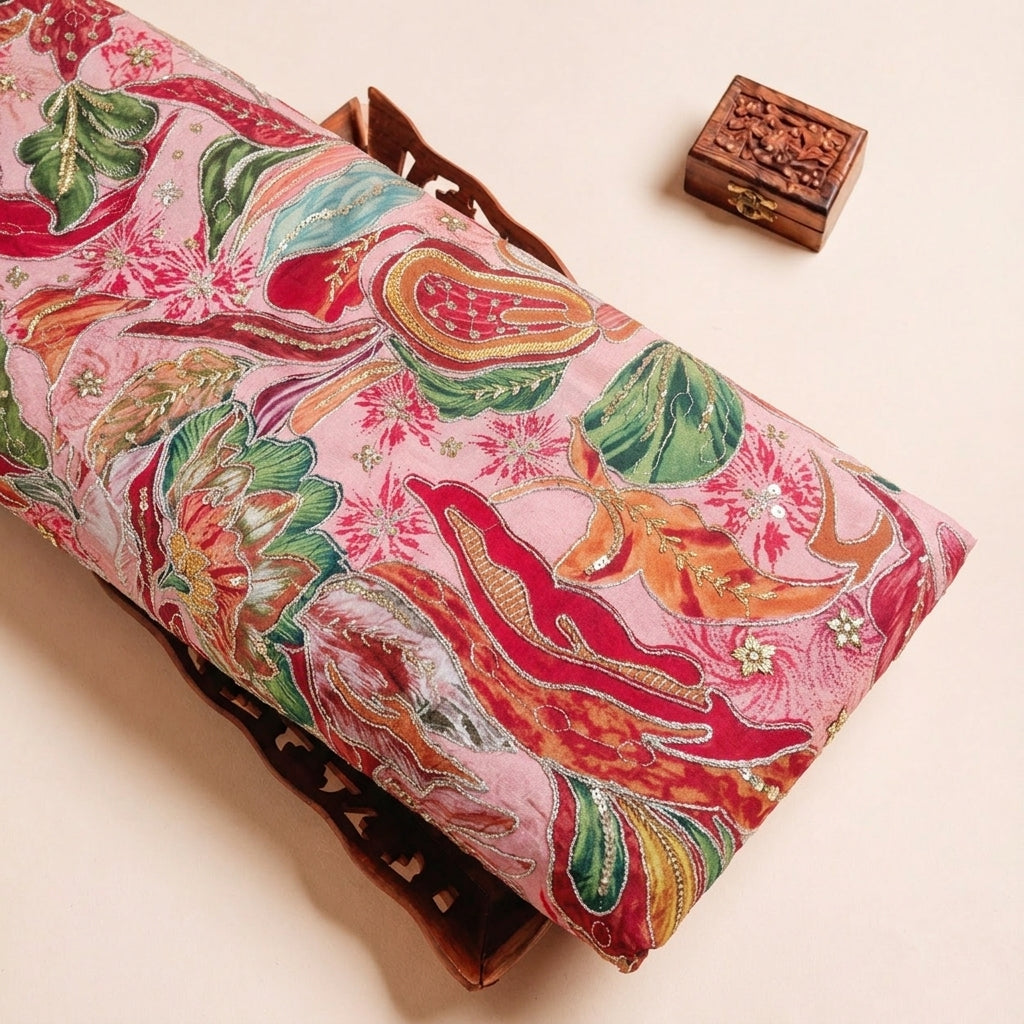 Embroidery Crepe Fabric