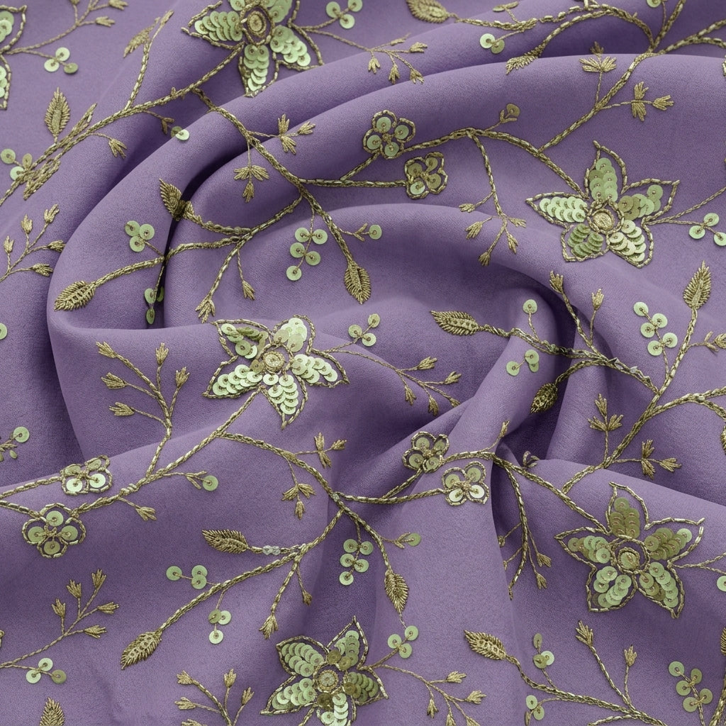 Embroidery Organza Fabric - EA5070 - Swirl