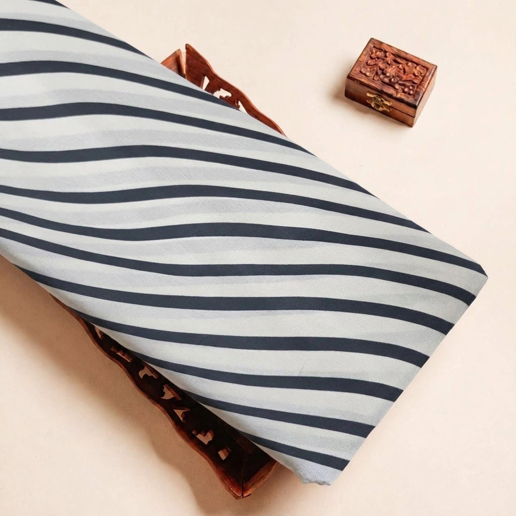 Off White Stripes Crepe Fabric - EA5081 - EA5081 - tray_3