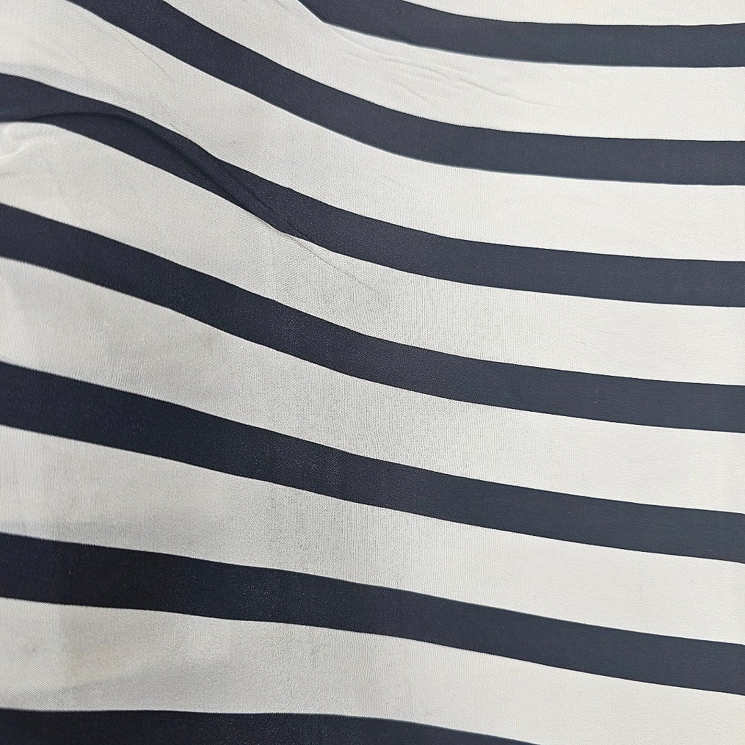 Off White Stripes Crepe Fabric - EA5084 - EA5084 - Flat fabric