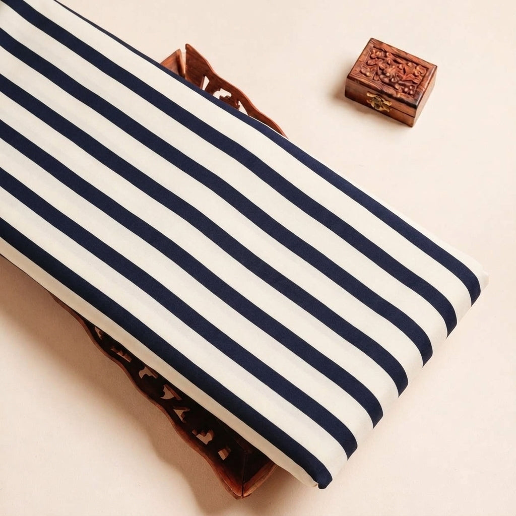 Off White Stripes Crepe Fabric - EA5084 - EA5084 - tray_3