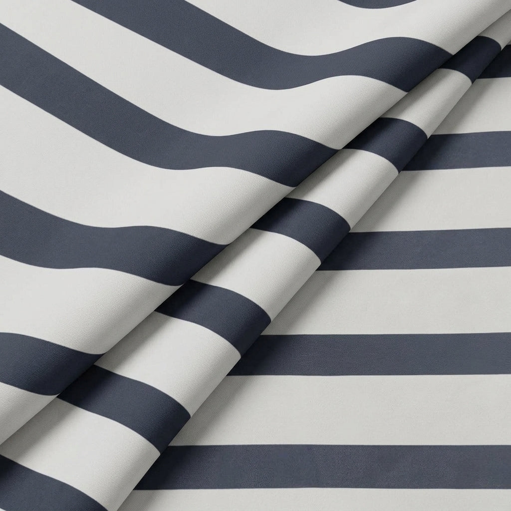 Folded Stripes Off White Stripes Georgette Fabric