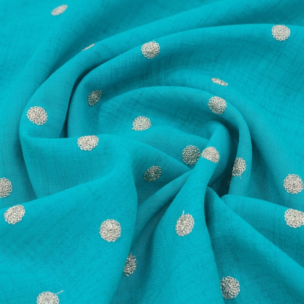 Embroidery Chinnon Fabric - EA5148 - Swirl
