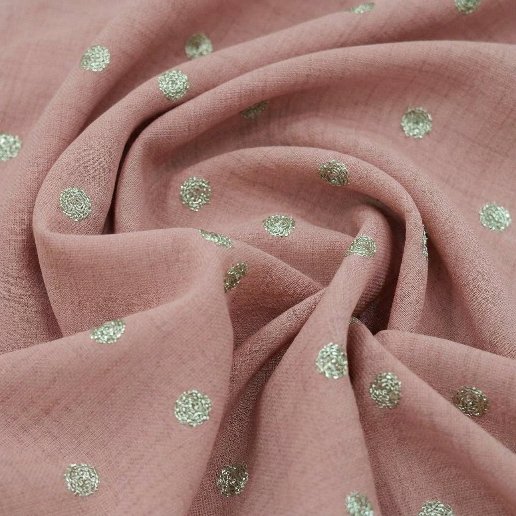 Embroidery Chinnon Fabric - EA5157 - Swirl