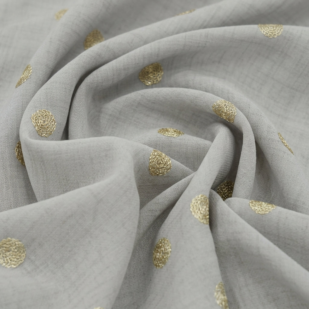 Embroidery Chinnon Fabric - EA5158 - Swirl