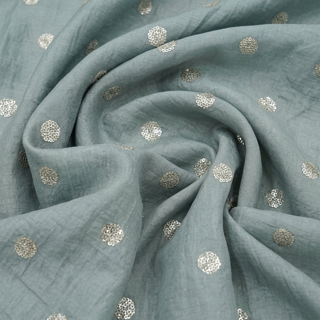 Embroidery Chinnon Fabric - EA5161 - Swirl