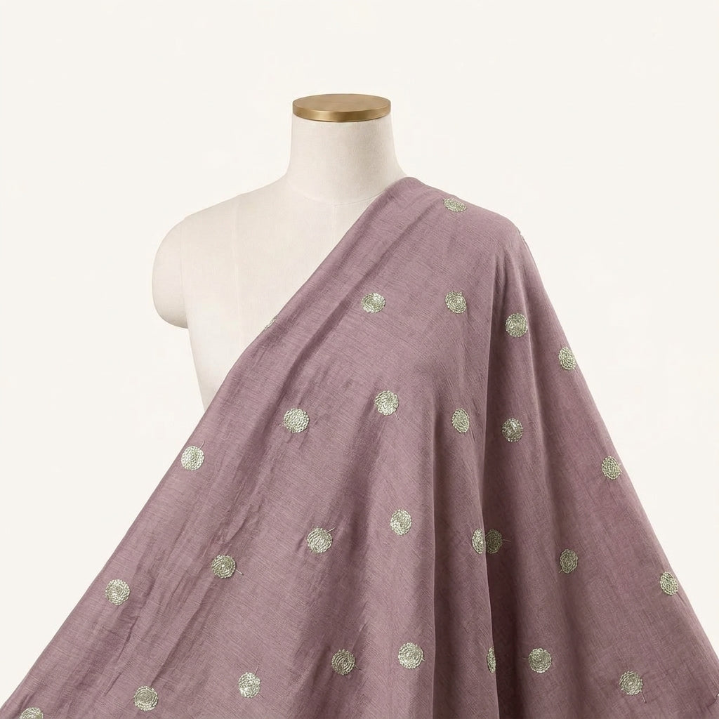Embroidery Chinnon Fabric - EA5163 - saree_drape