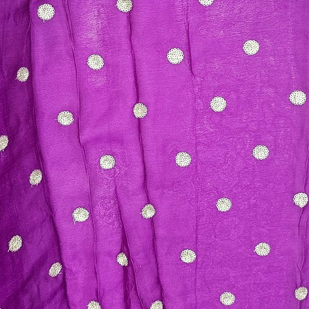 Embroidery Chinnon Fabric - EA5168 - Flat fabric
