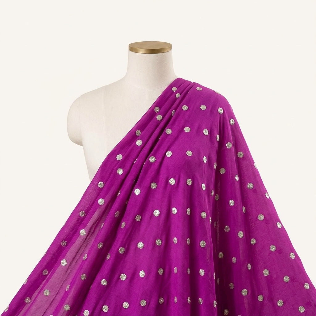 Embroidery Chinnon Fabric - EA5168 - saree_drape
