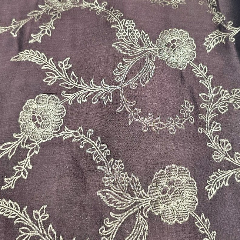 Floral Viscose Organza Fabric - EA5171 - Flat fabric