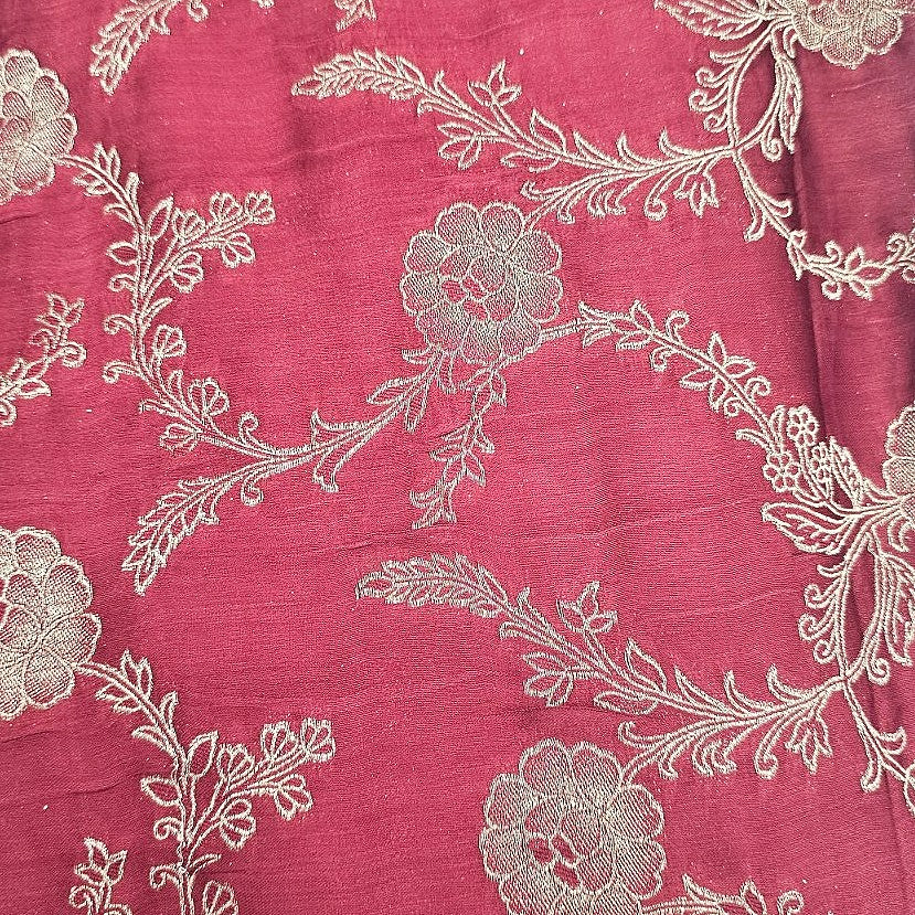 Floral Viscose Organza Fabric - EA5172 - Flat fabric