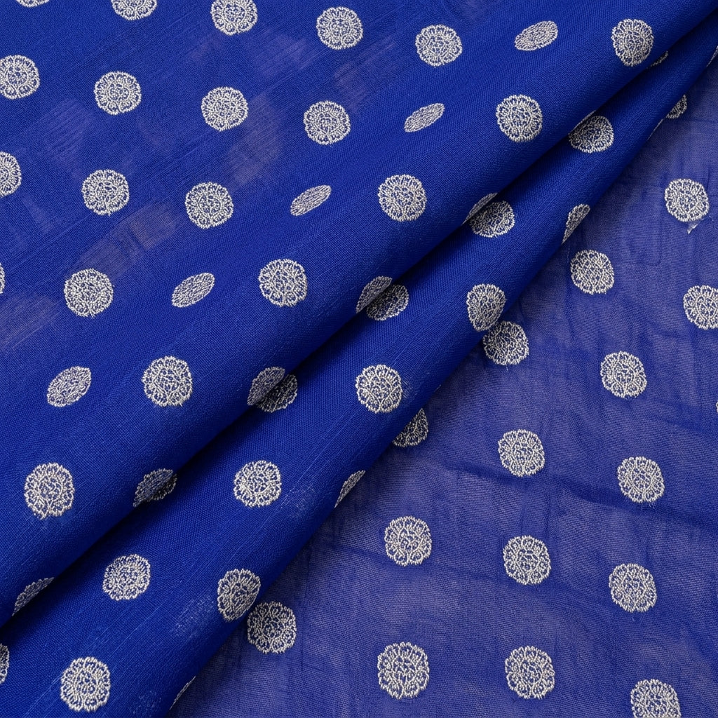 Floral Viscose Organza Fabric - EA5175 - folds