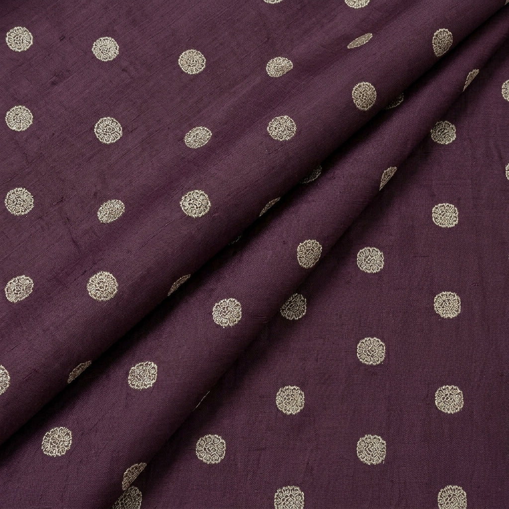 Folded Floral Brown Floral Viscose Organza Fabric