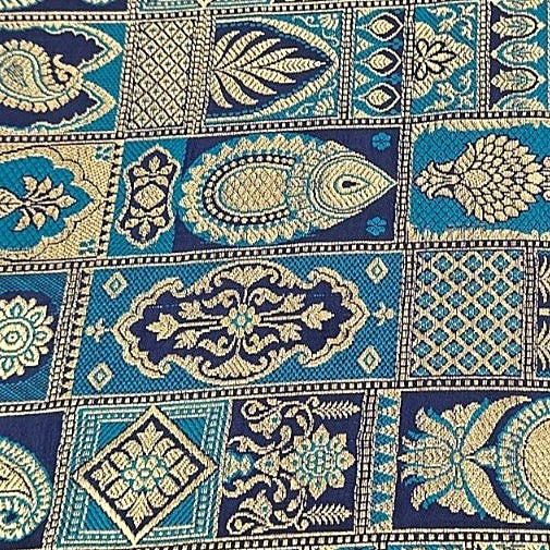 Paisley Banaras Fabric - EA5181 - Flat fabric