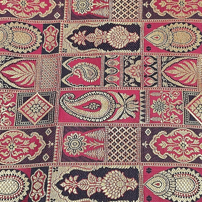 Paisley Banaras Fabric - EA5182 - Flat fabric