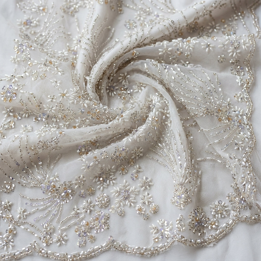 Embroidery Net Fabric - EA5185 - Swirl