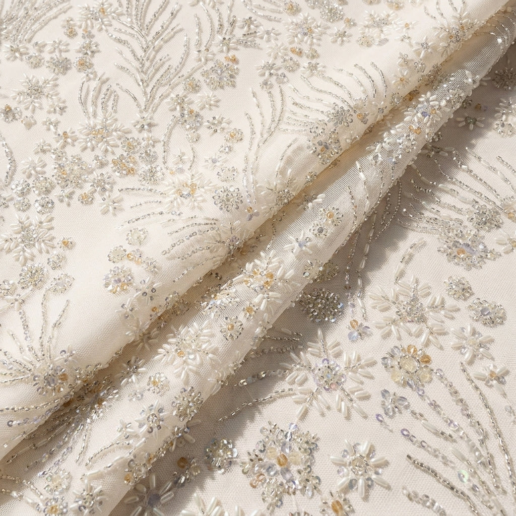 Embroidery Net Fabric - EA5185 - folds