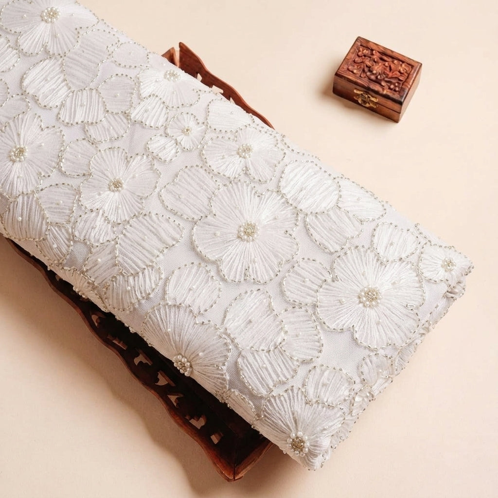 Floral Embroidery Net Fabric - EA5187 - tray_3