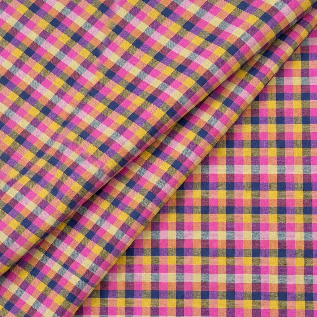 Folded Multicolor Multicolor Multicolor Cotton Fabric