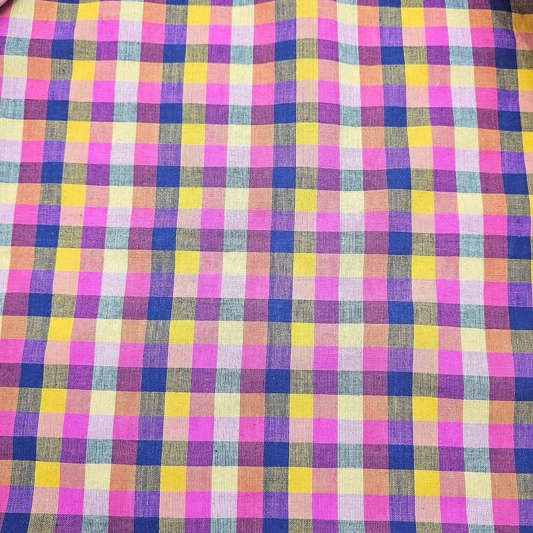Multicolor Multicolor Cotton Fabric - EA5222 - EA5222 - Flat fabric