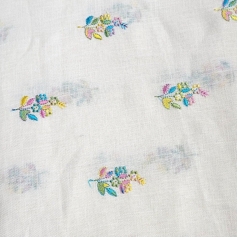Embroidery Linen Fabric - EA5223 - Flat fabric