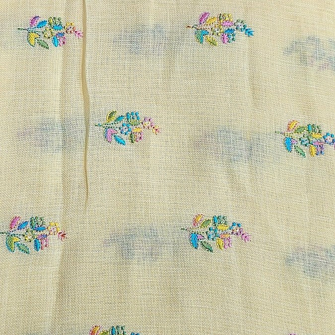 Embroidery Linen Fabric - EA5224 - Flat fabric