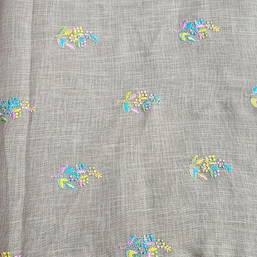 Embroidery Linen Fabric - EA5226 - Flat fabric