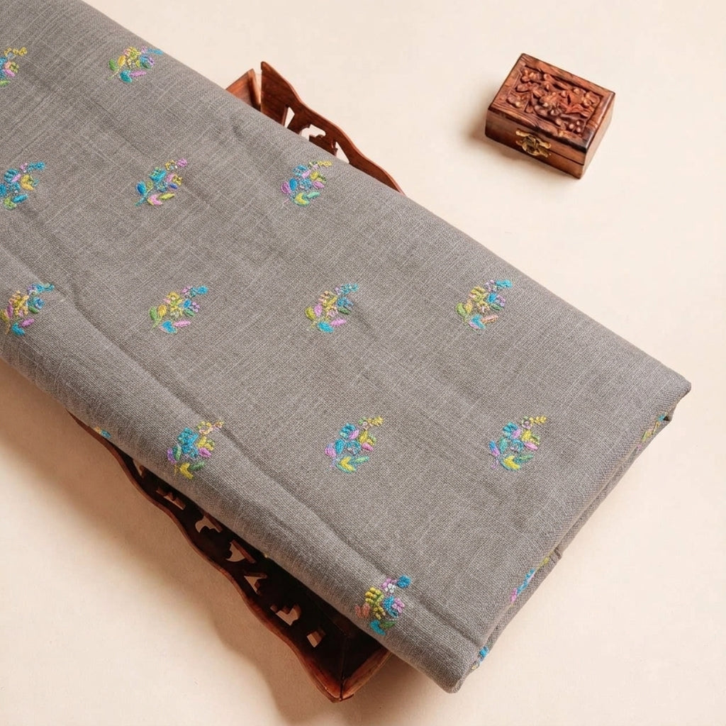 Embroidery Linen Fabric - EA5226 - tray_3