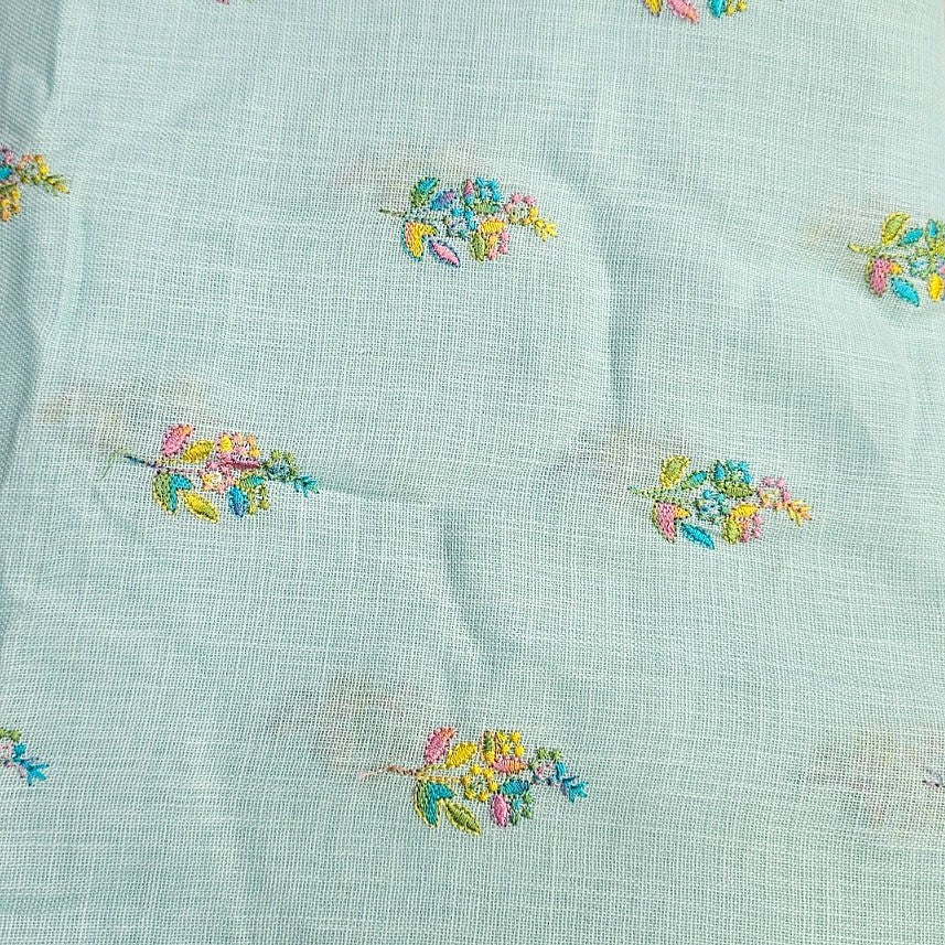 Embroidery Linen Fabric - EA5227 - Flat fabric