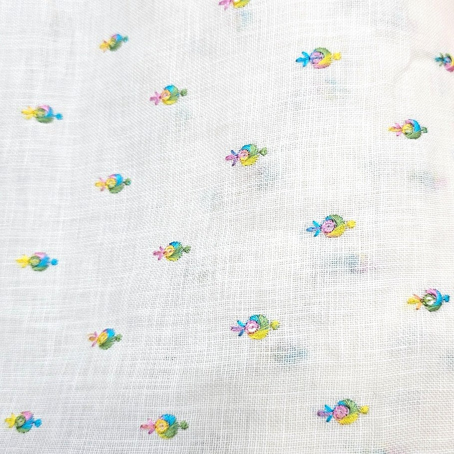 Embroidery Linen Fabric - EA5229 - Flat fabric