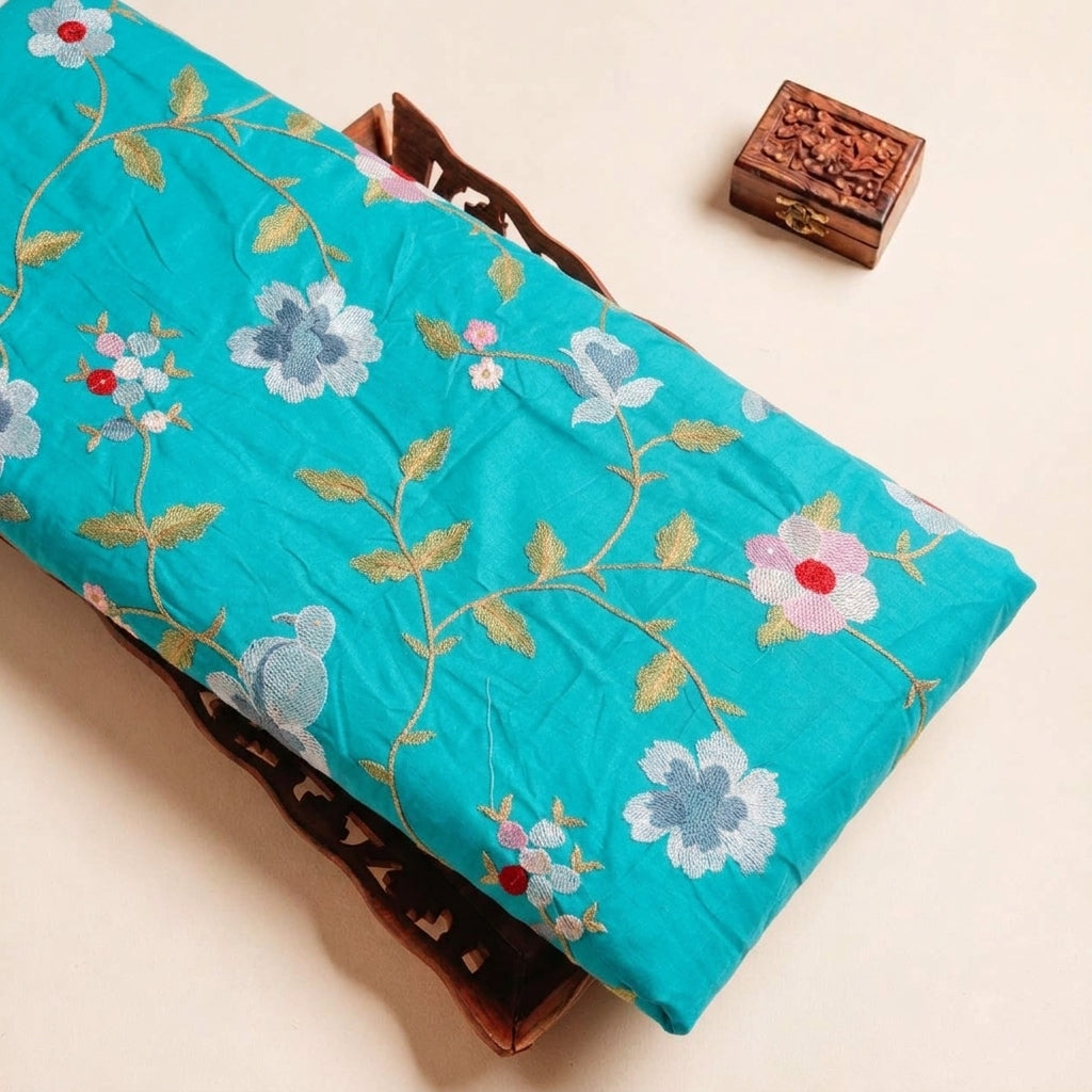 Embroidery Tussar Fabric - EA5244 - tray_3