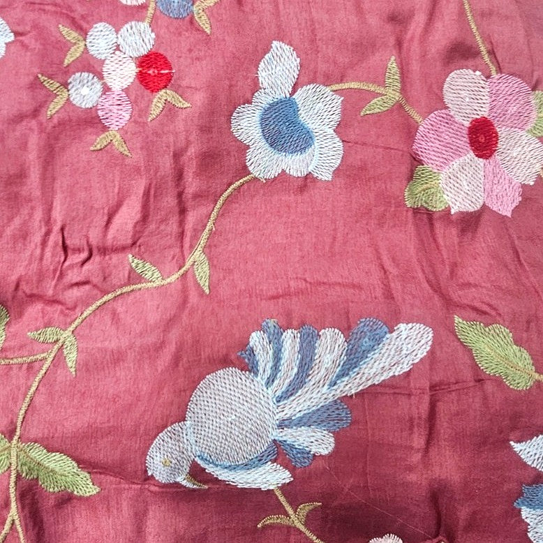 Embroidery Tussar Fabric - EA5245 - Flat fabric