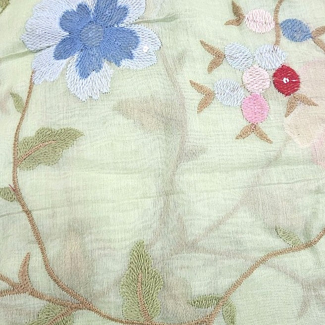 Embroidery Chanderi Fabric - EA5247 - Flat fabric