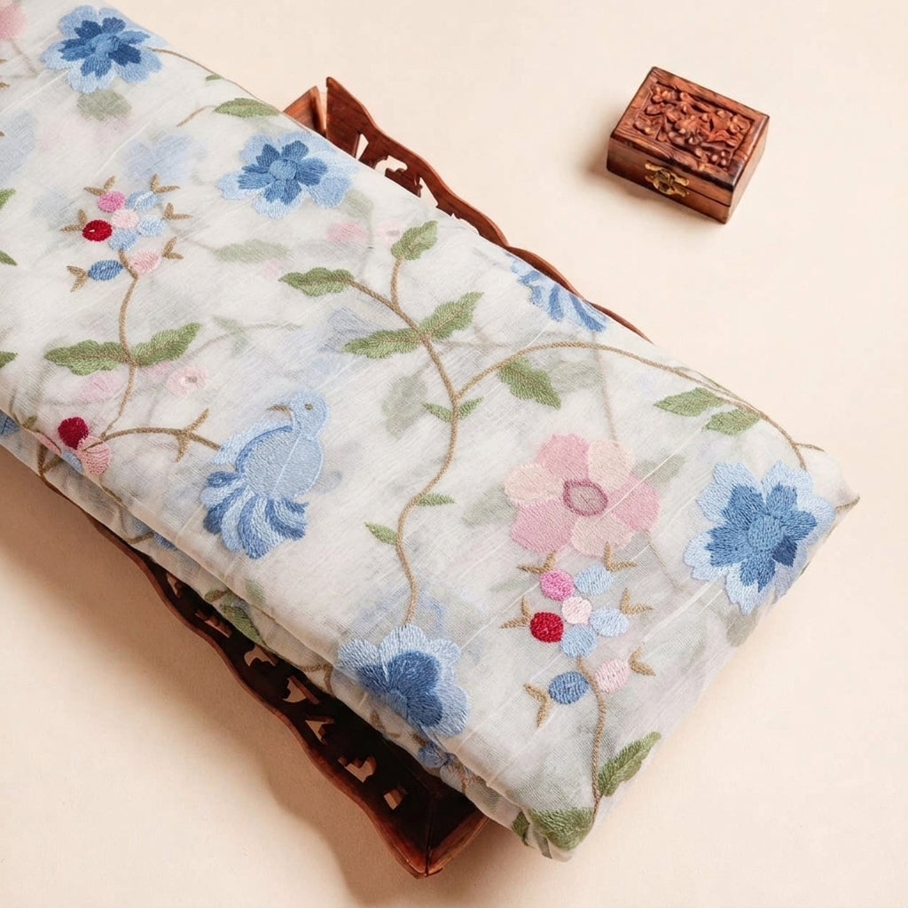 Embroidery Chanderi Fabric - EA5249 - tray_3