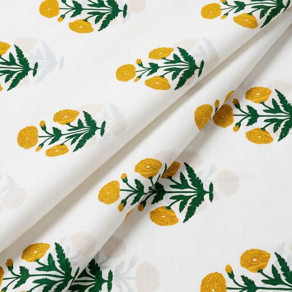Floral Cotton Fabric - EA5253 - folds