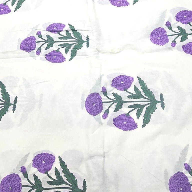 Floral Cotton Fabric - EA5254 - Flat fabric
