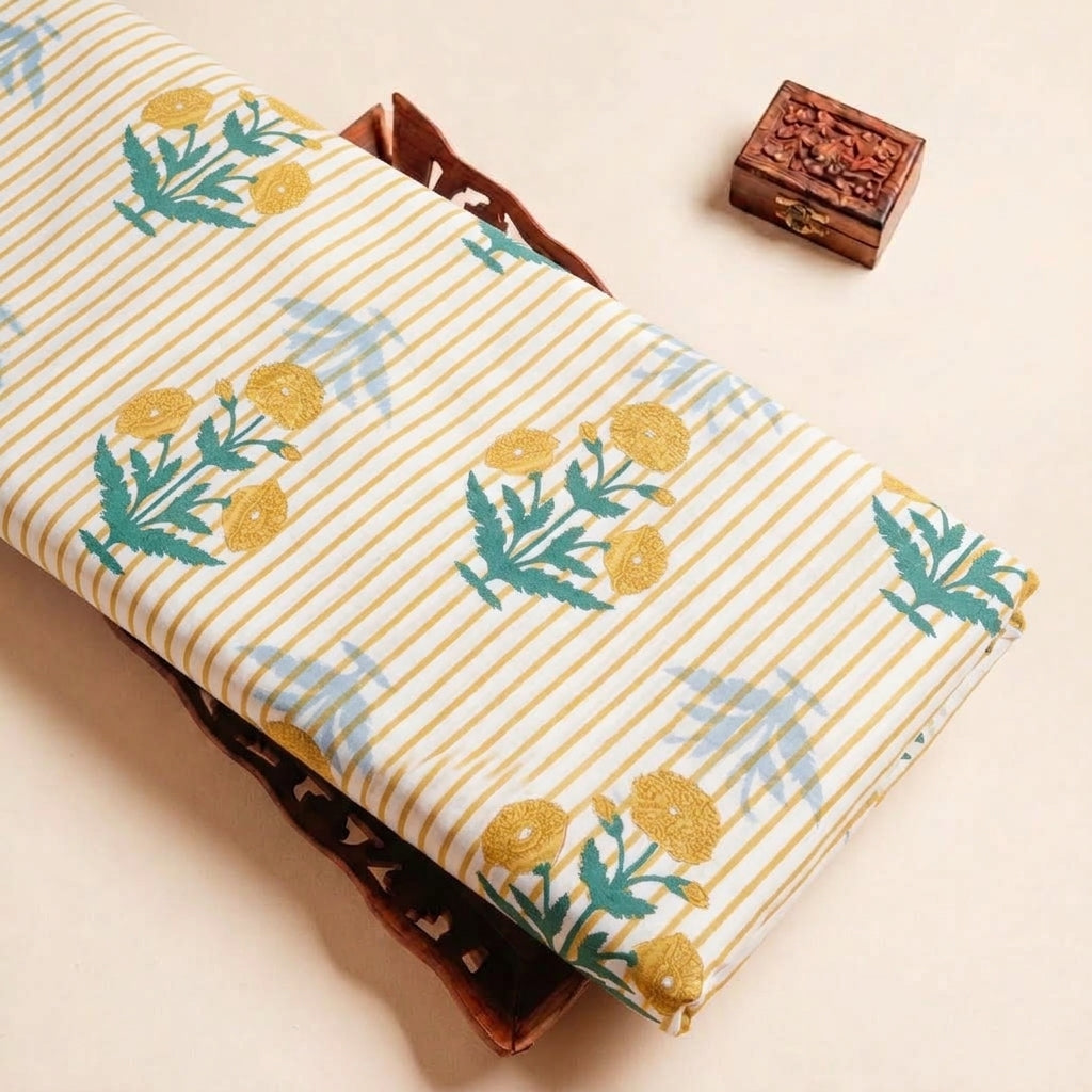 Floral Cotton Fabric - EA5257 - tray_4